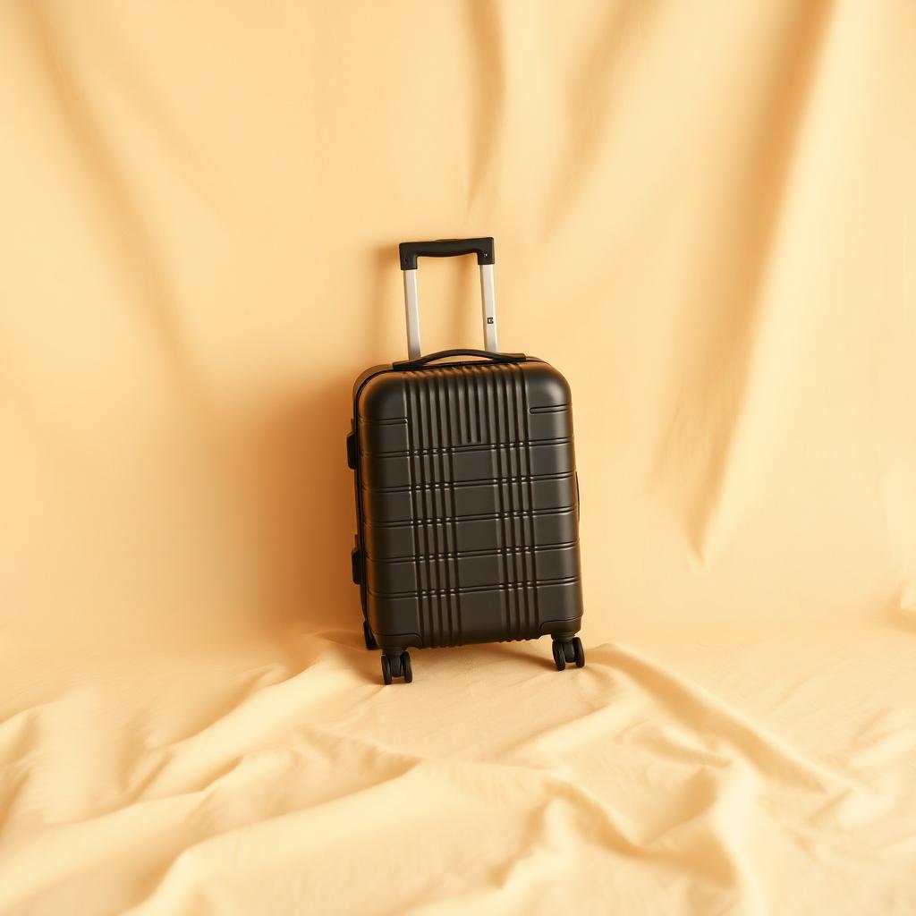 Suitcase labelled with a Safe Belongings QR tag