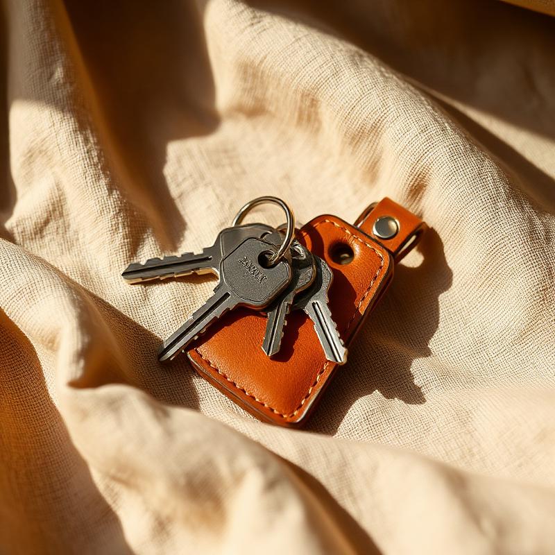Keys labelled with a Safe Belongings QR tag